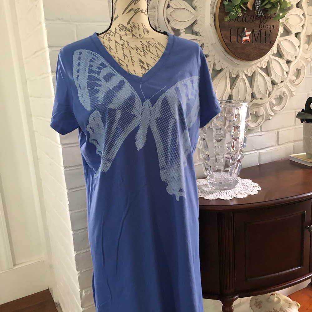 SONOMA WOMENS BUTTERFLY SLEEP SHIRT